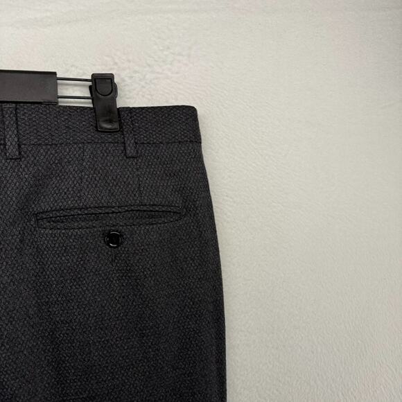 Gruppo Artigiani Pants Men's 34x34 Gray Italy made Textured Hook Loop Dress Wool - Picture 7 of 11